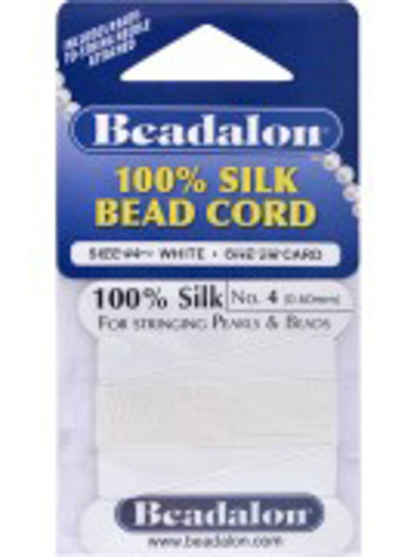 Beadalon 2mm White Silk Beading Thread